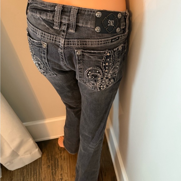 Miss Me Embellished Classic Dark Grey/Black Women's Jeans - Picture 11 of 13